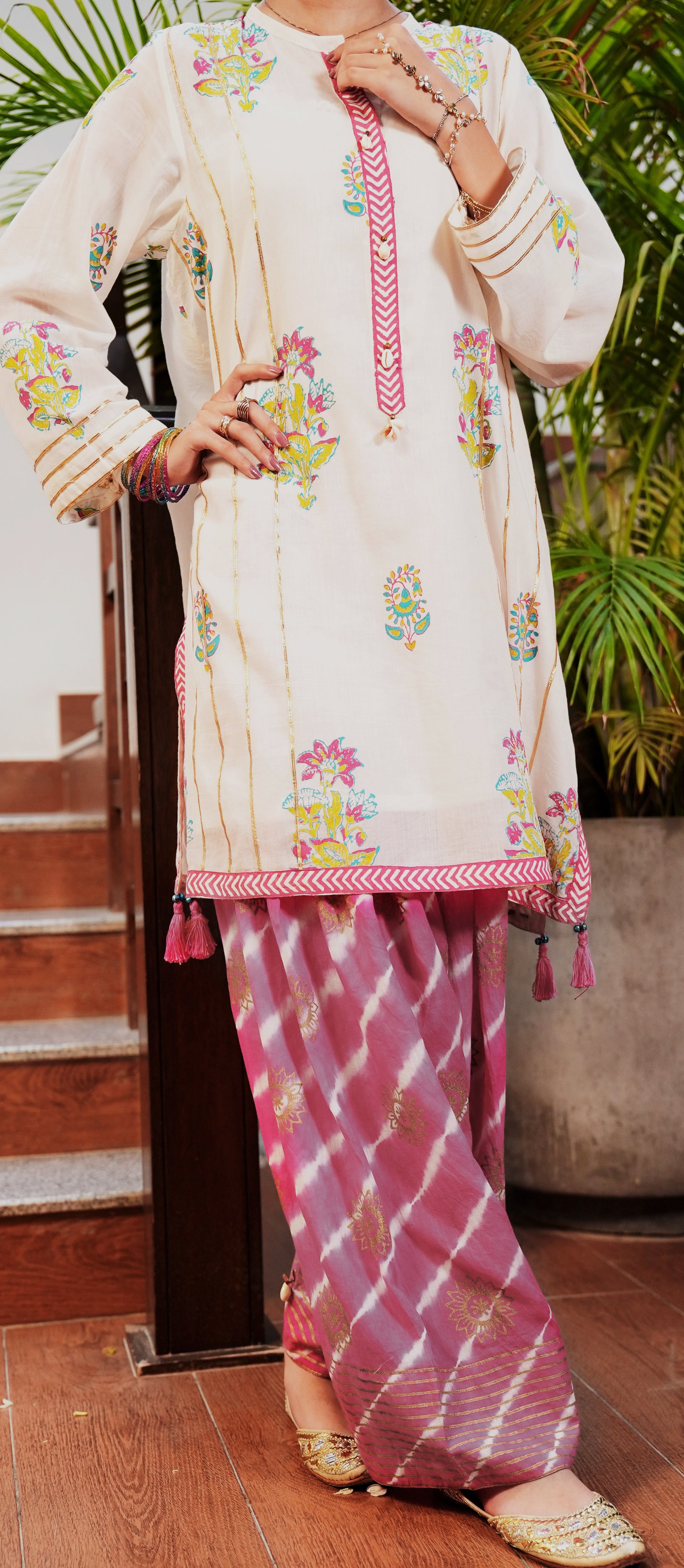 Noor-e-Gul floral artisan 3-piece outfit by Indigo Studio