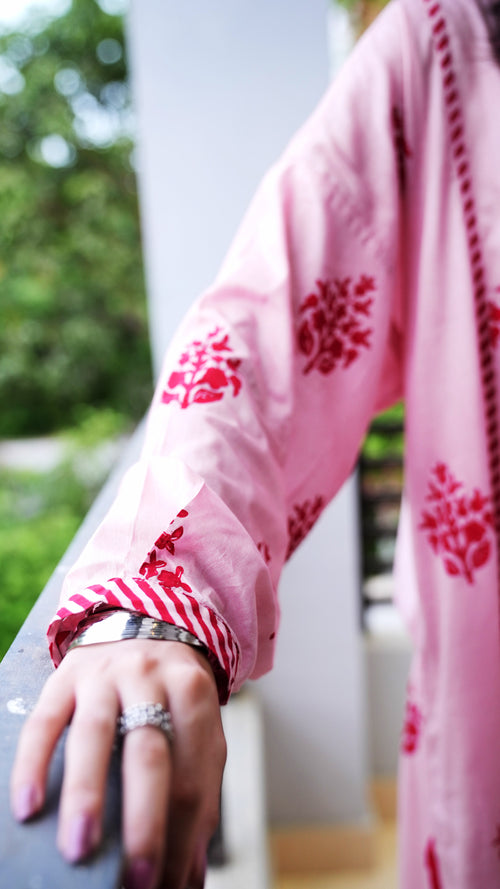 Gulabi artisan printed kurta by Indigo Studio